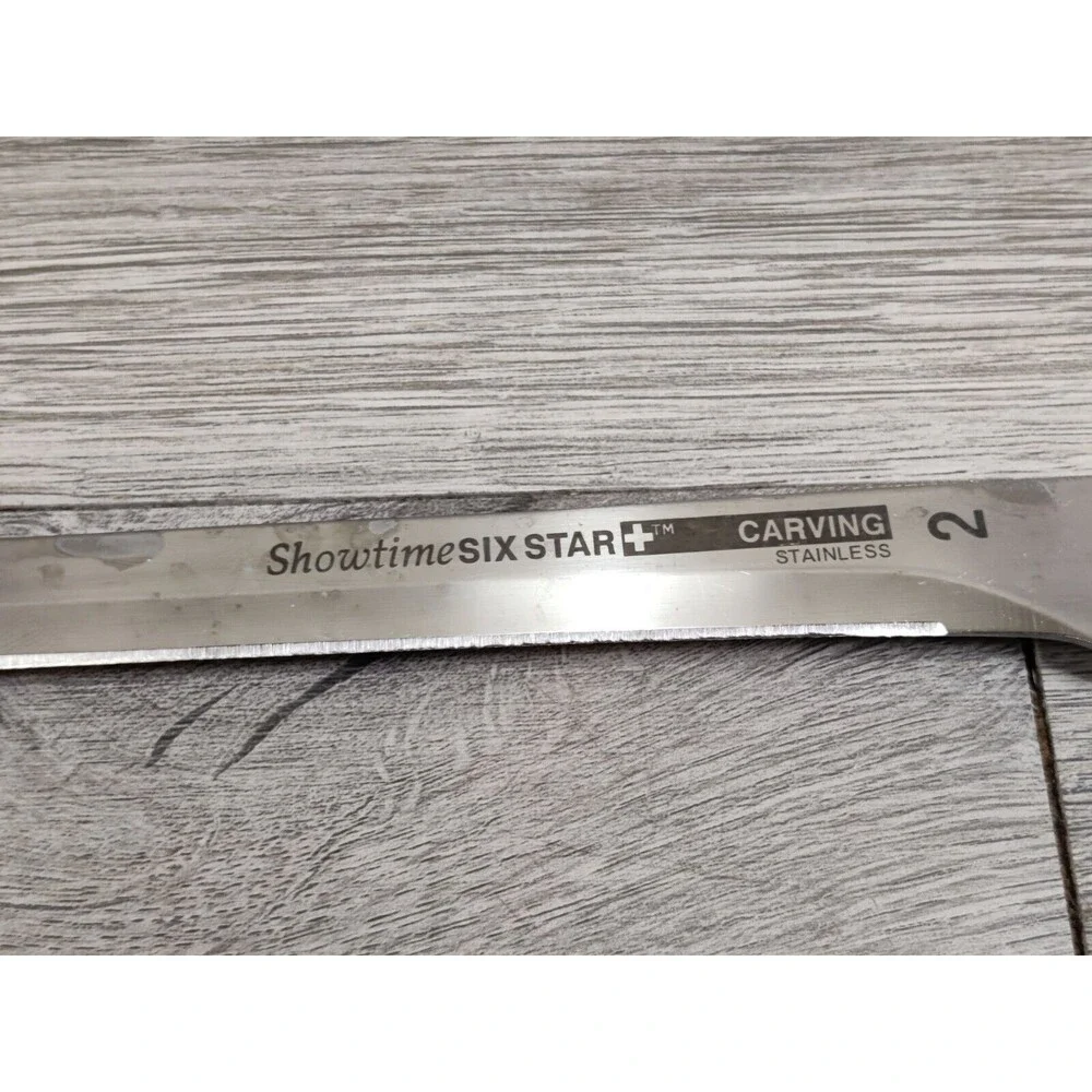 Ronco Showtime Six Star #2 Carving Kitchen Knife Stainless Steel 12.25